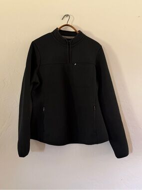Men’s Fabletics Quarter Zip Scrub Jacket Size Large Heavy Duty Pocket Paradise!
